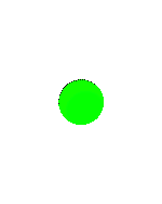 Animated green status bubble