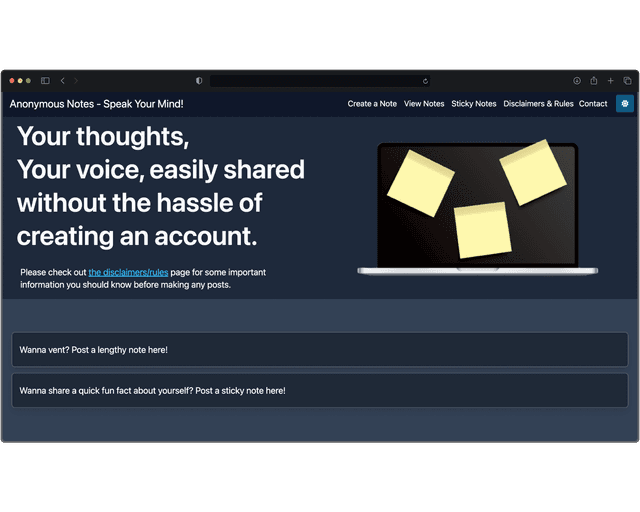 Anonymous Notes